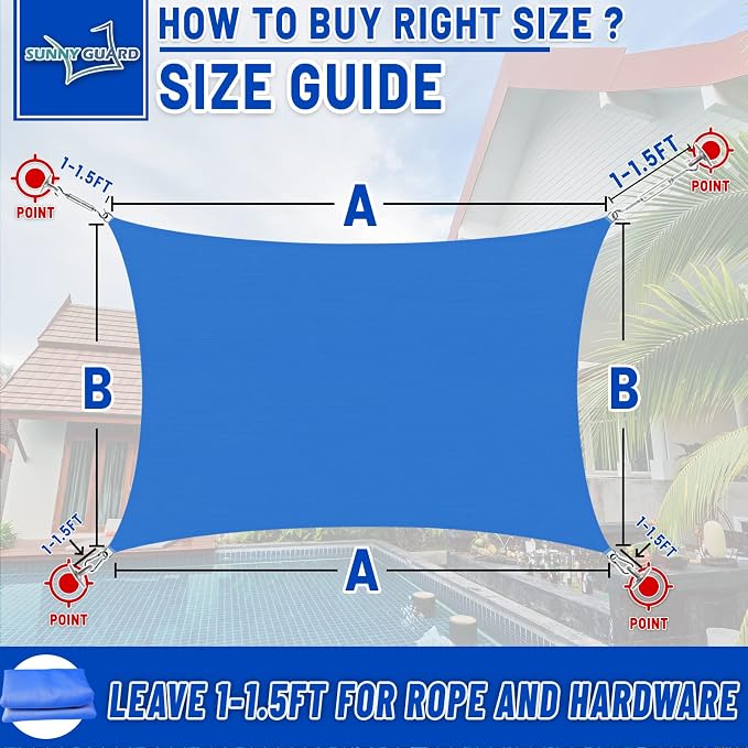 SUNNY GUARD Sun Shade Sail 12'x12'x12' Triangle Silver Grey UV Block Sunshade - Image 2