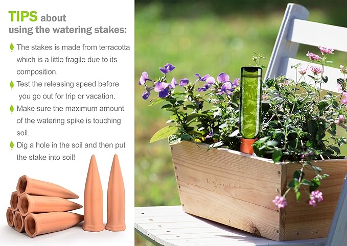 Automatic Plant Waterer Terracotta Self Watering Spikes Drippers Irrigation - Image 4