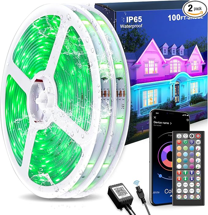 100FT Outdoor LED Strip Lights Waterproof IP65 Led Strip Lights by Unknown