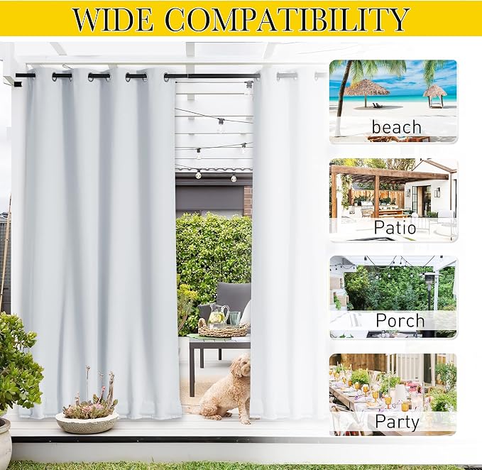 NICETOWN 2 Panels Outdoor Curtains - Image 7
