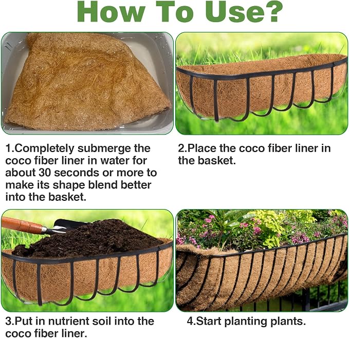 48in Coco Liners for Window Planter Box - Image 7