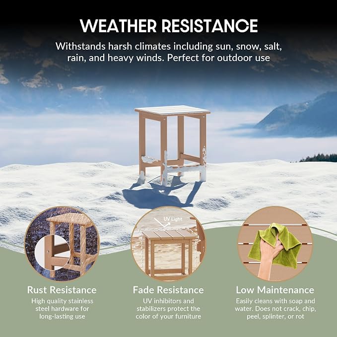 WestinTrends Malibu Square Outdoor Side Table - Image 4