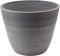 Arcadia Garden Products FM35CT Etched Pot 14x11-Cement by PSW