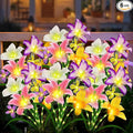 Solar Garden Lights 6 Pack LEDs Solar Lilies Flower Lights, Yard Patio Pathway by stadeco