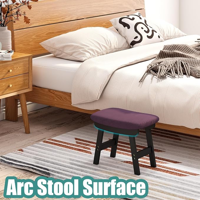 Foot Stools Ottoman, Small Soft Footrest Ottoman - Image 3