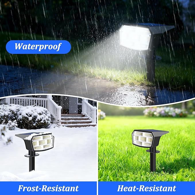 Sucolite 6-Pack Solar Spot Lights Outdoor Waterproof IP65, 3 Lighting Modes - Image 3