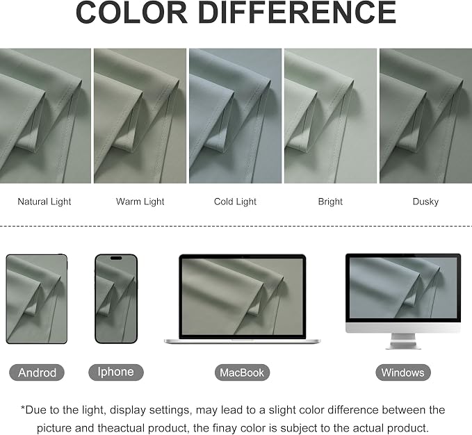 RYB HOME Outdoor Curtains for Patio Waterproof Block Sunlight Thermal Insulated - Image 8