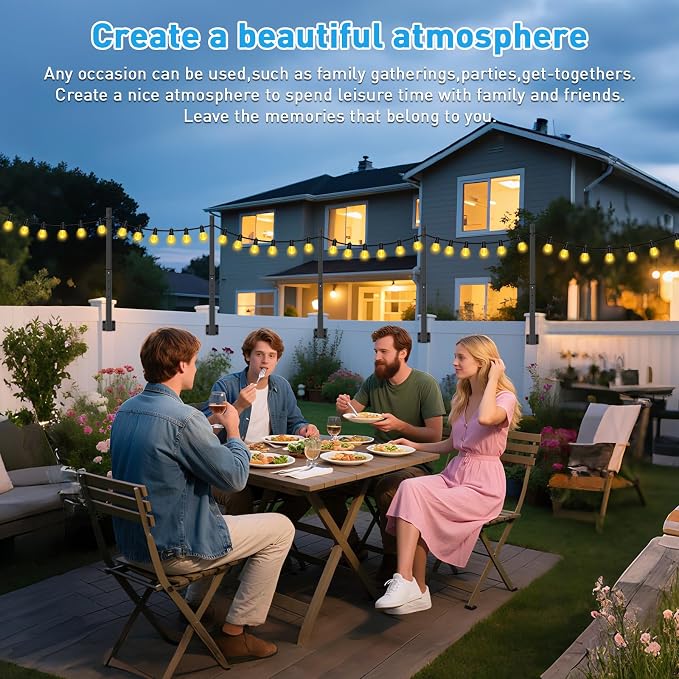 AILBTON 4 Pack Suspension Outdoor String Light Poles - Image 2
