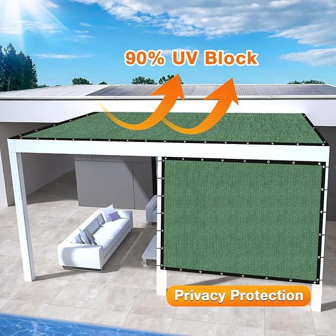 Artpuch Outdoor Pergola Shade Cover 9' X 11' Sun Shade Cloth - Image 3