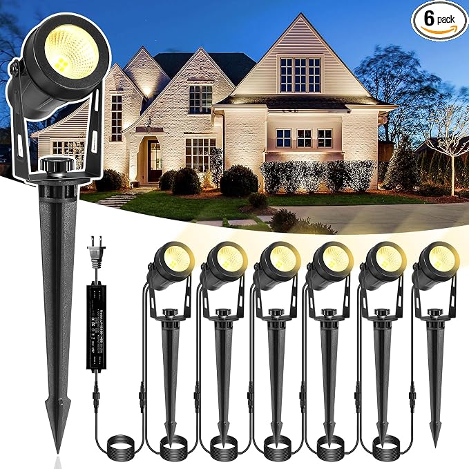 ALOVECO Low Voltage Landscape Lights, 6 Pack LED Spot Lights Outdoor by ALOVECO