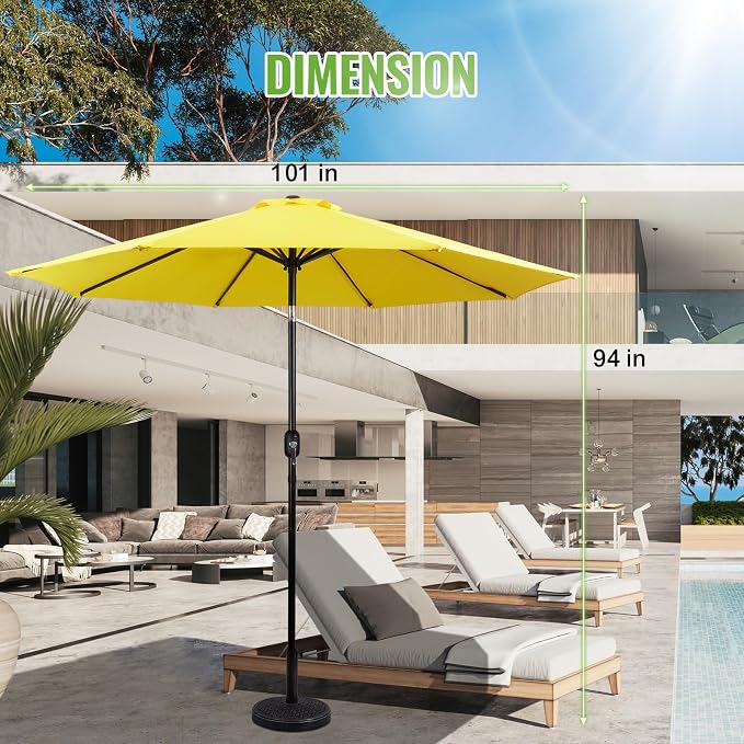 Backyard Expressions 9 ft. Patio Umbrella, Market Table Umbrella w/Tilt and - Image 5