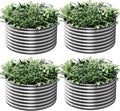4 Pack Tall 2x2x2ft Round Galvanized Raised Garden Bed Outdoor, Metal Garden Bed by Mostmahes