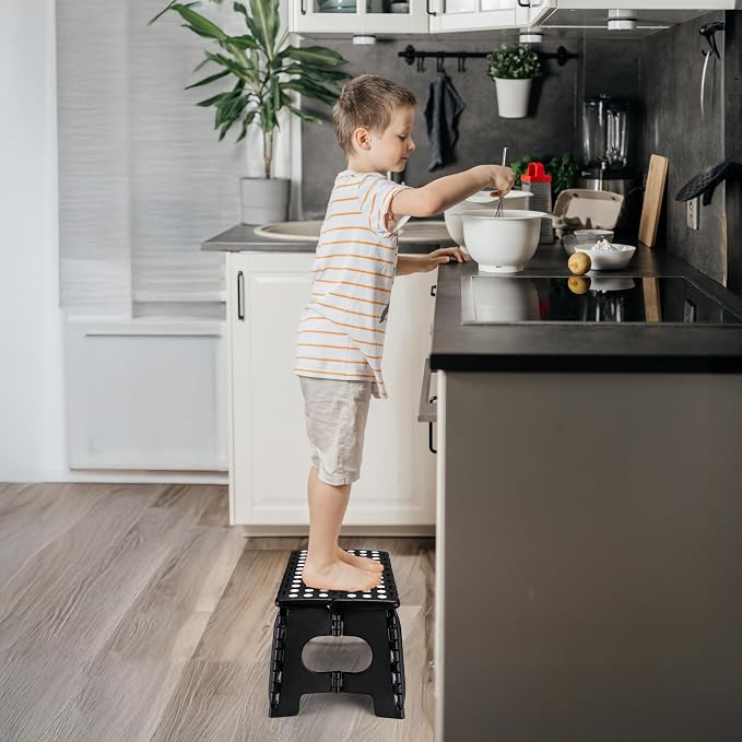 Delxo Folding Step Stool for Kids and Adults, 15-Inch Extra Wide 9 Inch Height - Image 3