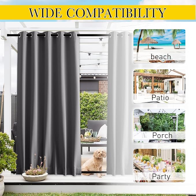 NICETOWN 2 Panels Weighted Blackout Curtains - Image 7