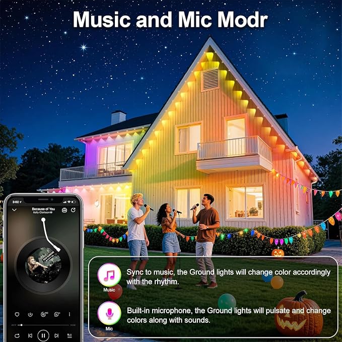 150FT Permanent Outdoor Lights for House Waterproof, IP67 LED Eave Lights - Image 5