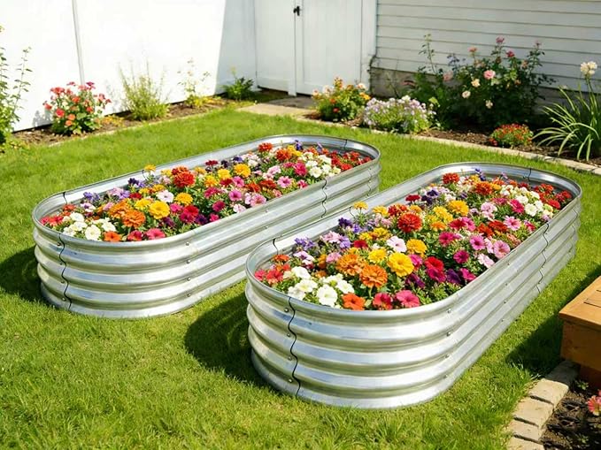 6 ft x 2 ft Raised Garden Bed Metal Elevated Planter - Image 5