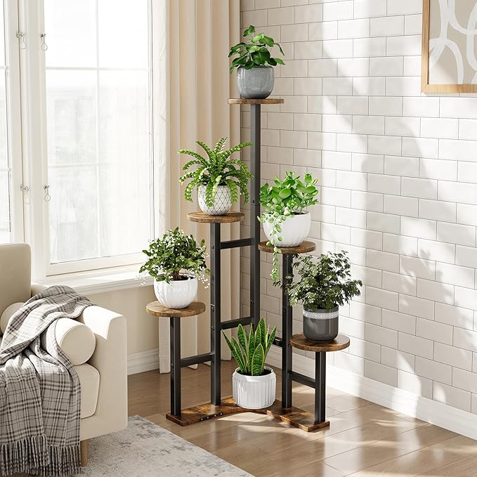 Corner Plant Stand Indoor, 6 Tiered Corner Plant Shelf Flower Stand - Image 2