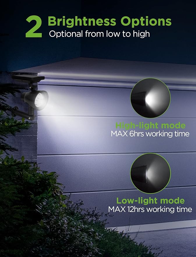 InnoGear Solar Lights for Outside, Outdoor Landscape Spotlight Waterproof - Image 2