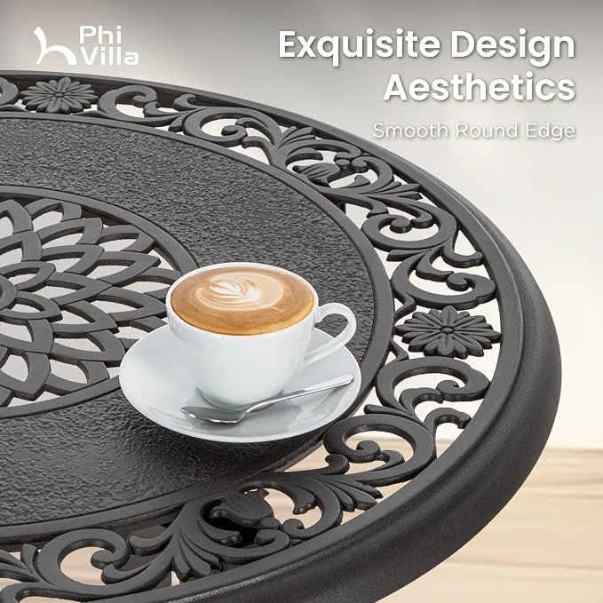 PHI VILLA Patio Furniture Set, Pub Bistro Set - Image 6