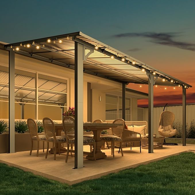 AECOJOY 16' x 8' Gazebo Outdoor Pergola - Image 3