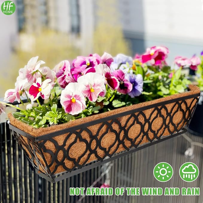 HFHOME 2Pcs 30" Trough Coco Fiber Replacement Liner, Natural 30 inches Window - Image 6