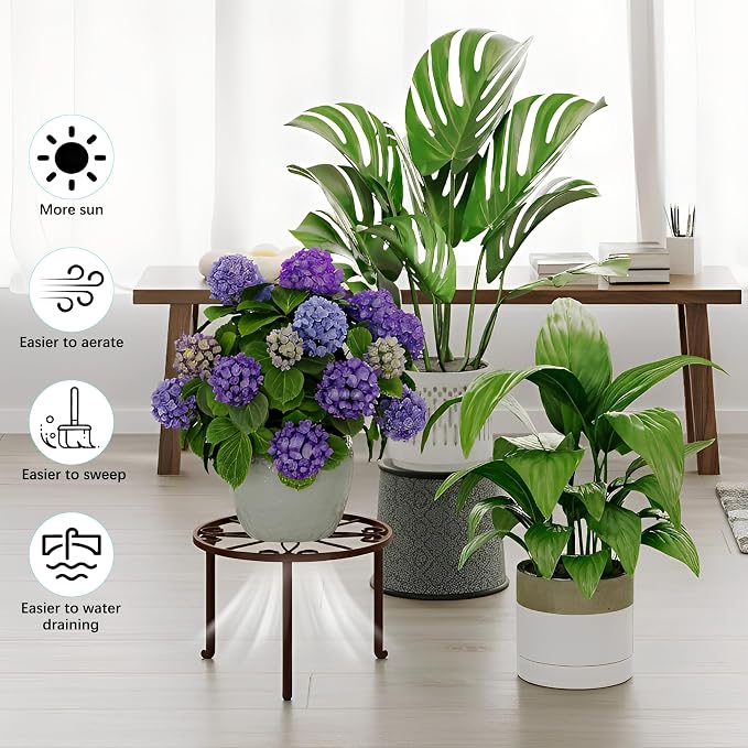 Set of 5 Metal Plant Stand for Heavy Potted Plant for Home Indoor and Outdoor - Image 4