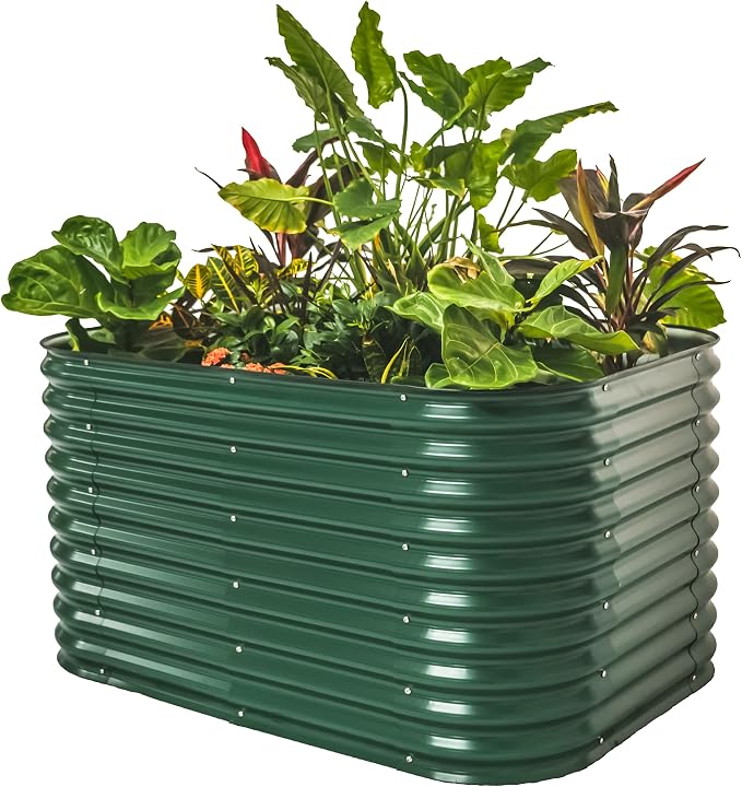 32" Extra Tall Raised Garden Bed Kits, 3.5 x 5 x 2.7ft Raised Planter Box by VegoGarden