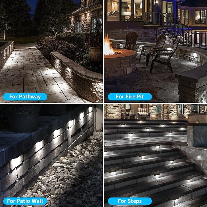 SUNVIE 7 Inch 5W LED Hardscape Lighting 5000K Daylight Retaining Wall Lights - Image 4