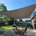SUNLAX Sun Shade Sail 7' x 10' Brown Rectangle Canopy Sail Shade Cover UV Block by SUNLAX