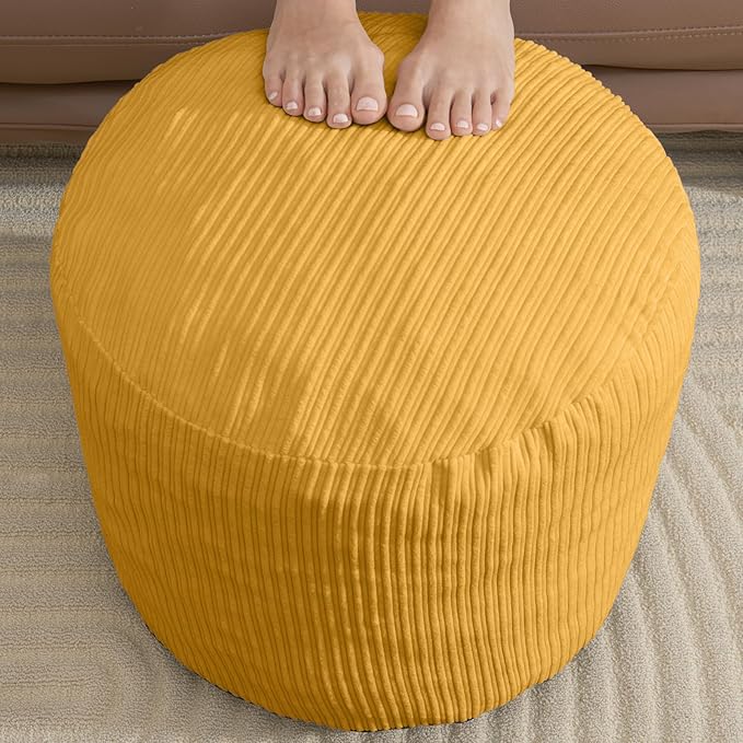 Pouf Ottoman Foot Stools with Foam Small Ottoman by WSOFRLAC