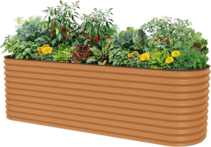 32" Extra Tall Raised Garden Bed Kits, 2.5 x 9.5 x 2.7ft Deep Root 10 in 1 by VegoGarden