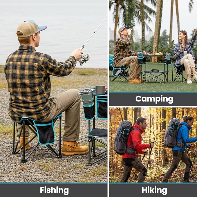 FUNDANGO Folding Tripod Stool, 2 Pack Lightweight Portable Fishing Chair - Image 5