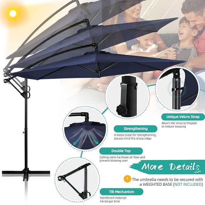 Shintenchi Patio Offset Umbrella - Image 6