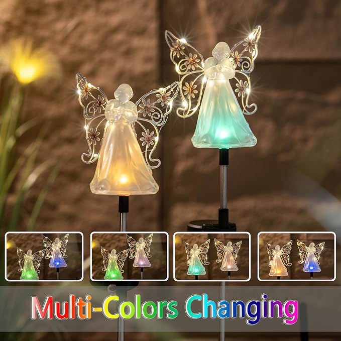 Solar Angels for Cemetery Grave Sympathy Memorial Remembrance Gift Solar Angels - Image 3