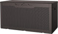 JUMMICO 100 Gallon Resin Deck Box, Waterproof Outdoor Storage Box by JUMMICO