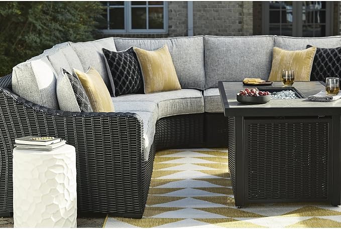 Signature Design by Ashley Beachcroft Curved Modern 3-Piece Outdoor Sectional - Image 7