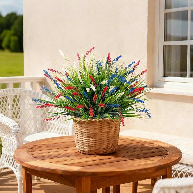 Artificial Faux Plants for Outdoor Spring Decoration, Fake Flowers Shrubs UV - Image 7