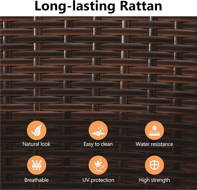 RoyalCraft 5 Piece Patio Wicker Dining Sets - Image 5