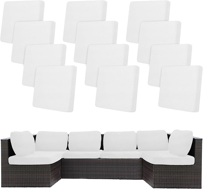 12Pcs Stretch Patio Cushion Covers, Outdoor Couch Covers Replacement, Outdoor by BIETYONE