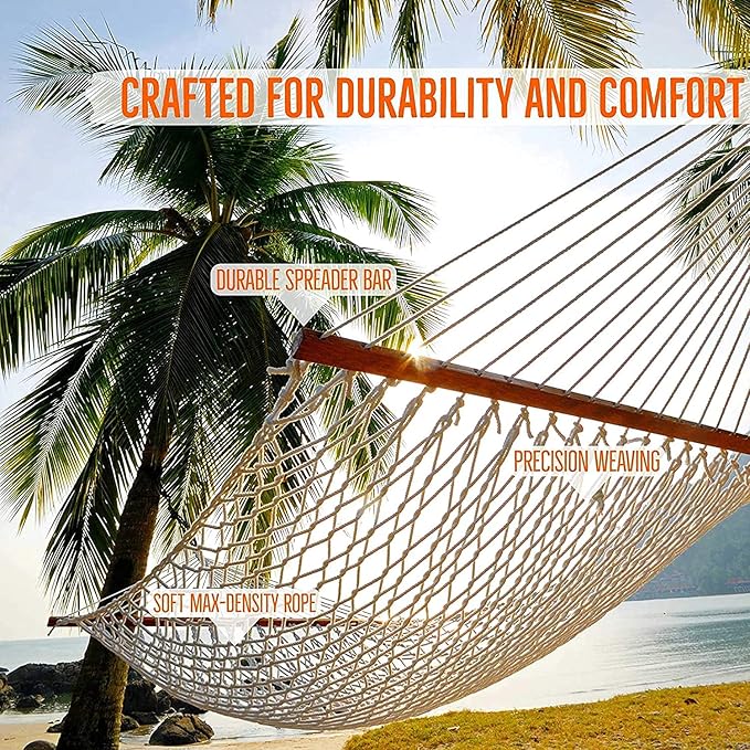 Castaway Living 13 ft. Double Traditional Hand Woven Oatmeal Polyester Rope - Image 3