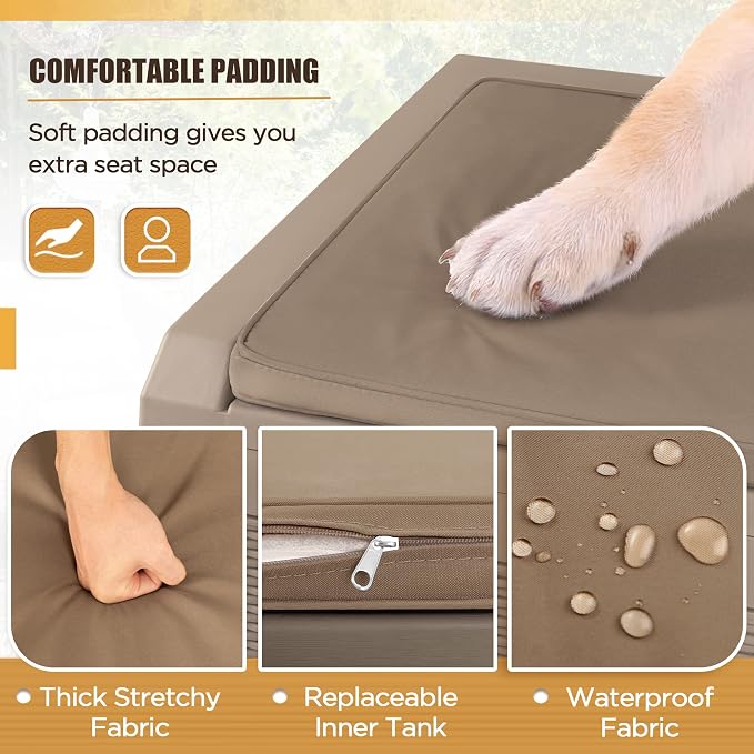 Devoko 100 Gallon Waterproof Large Resin Deck Box Outdoor Storage Box Indoor - Image 3