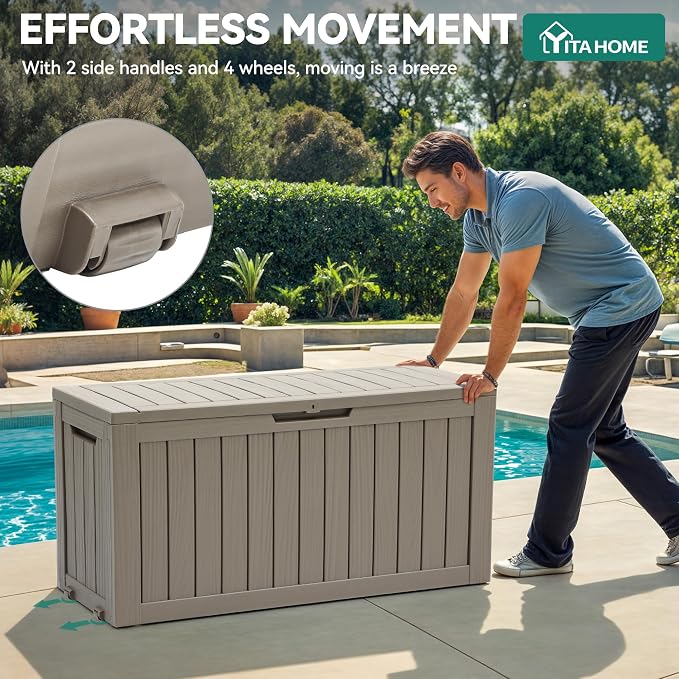 YITAHOME 72 Gallon Outdoor Resin Deck Box - Image 2