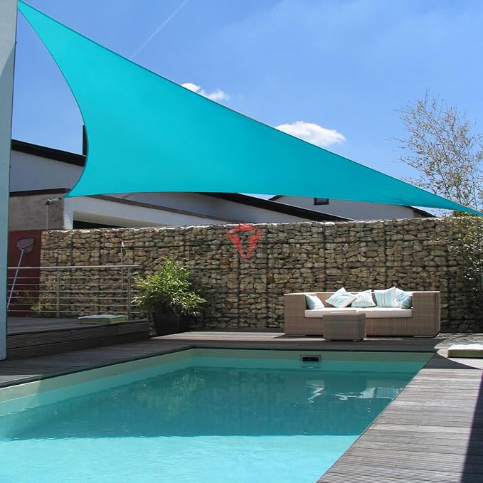 Patio Paradise 6' x 6' x 6' Sun Shade Sail Triangle Canopy Shade Cloth Fabric - Image 5