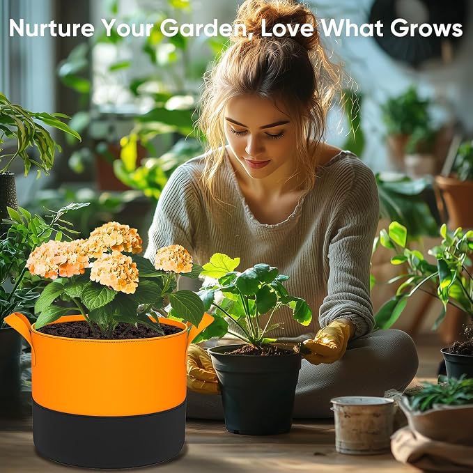 6-Pack 20 Gallon Grow Bags - 350G Heavy Duty Thickened Colorful Potato Grow Bags - Image 7