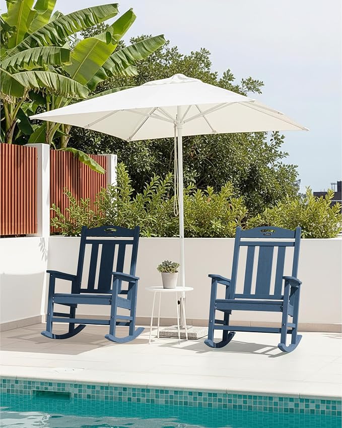 Ciokea Oversized Outdoor Rocking Chairs Set of 4, 380lbs Heavy-Duty Large Patio - Image 2
