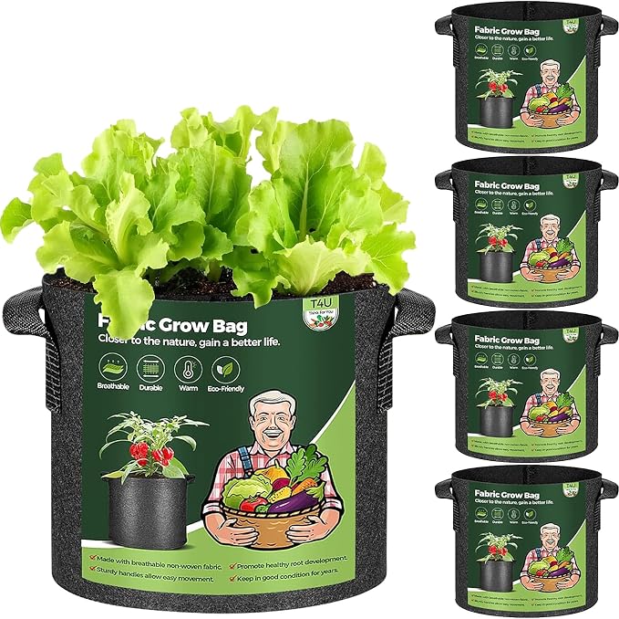 T4U 3 Gallon Grow Bags, Upgrade Grow Bags by T4U