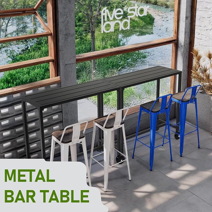 Outvita Outdoor Bar Table, Bistro Rectangle - Image 8