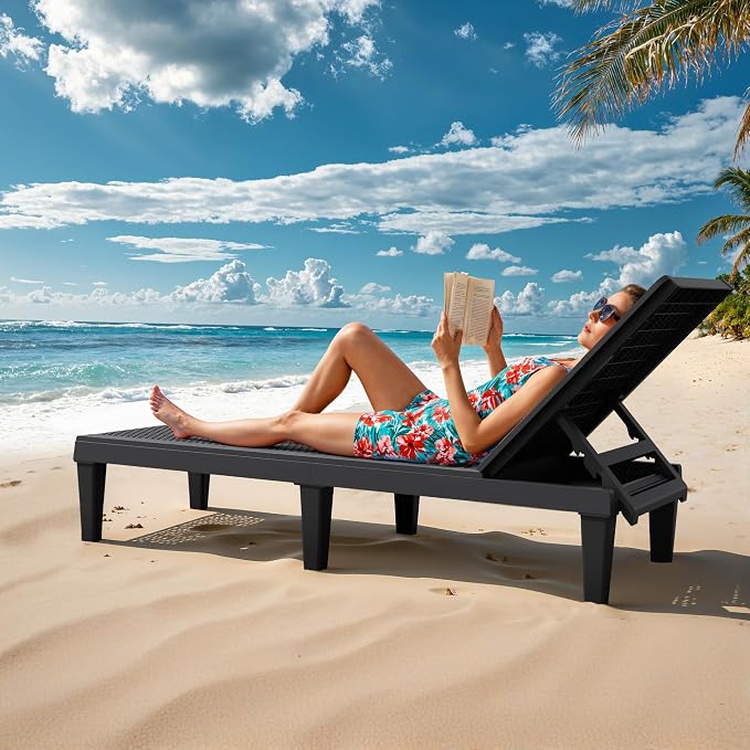 Greesum Outdoor Chaise Lounge Chairs Set of 2 - Image 7