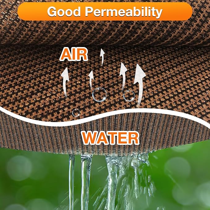 Artpuch Sun Shade Cloth with Grommets & D-Rings, 90% UV Protection Shade Cover - Image 4