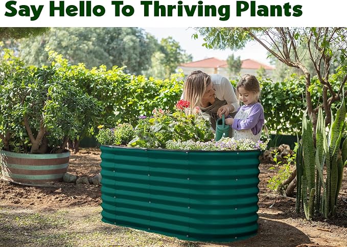 Plant & Plot Galvanized Raised Garden Beds Outdoor // 4×2×2 ft Planter Raised - Image 4